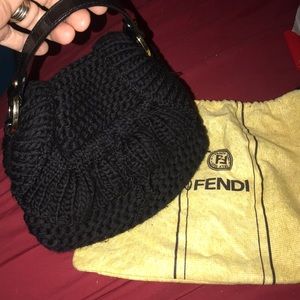 COPY - Small Fendi Knit Chef Bag in Black